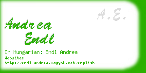 andrea endl business card